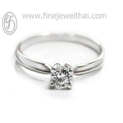 แหวนทองคำขาว แหวนเพชร แหวนคู่ แหวนแต่งงาน แหวนหมั้น - R1183DWG